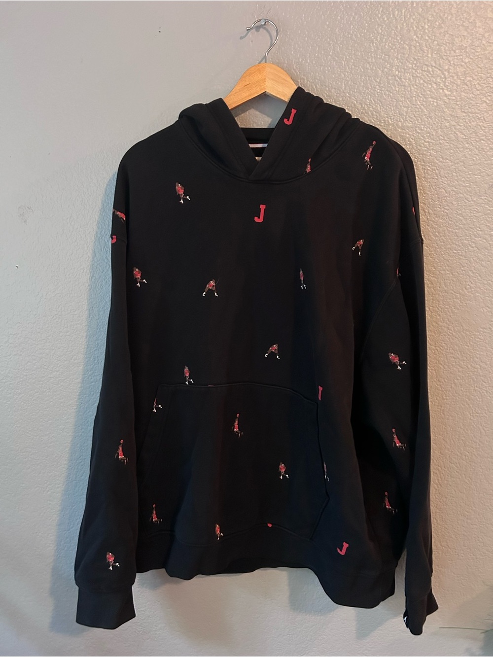 Michael Jordan Black Hoodie with Red Js and Jordans